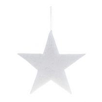 Hviezda na zavesenie biela 37cm L48cm 1ks