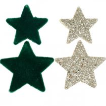 položky Hviezdne posypy mix zelené a zlaté vianočné 4cm/5cm 40p
