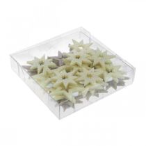 položky Ozdobné hviezdy na remeslá žltá, hnedá penová guma 4cm 36 ks