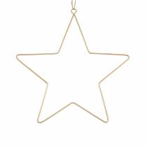 položky Dekoračná hviezda na zavesenie zlatý kov Ø25cm 6ks