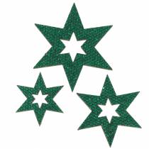 položky Bodová dekorácia hviezda zelená 3-5cm 48b