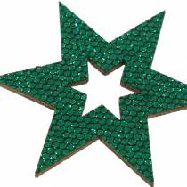 položky Bodová dekorácia hviezda zelená 3-5cm 48 ks