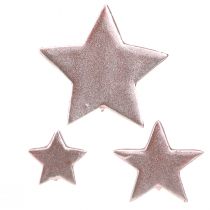 položky Hviezdna dekorácia vianočná ružová Ø3/5/7cm – 2. výber – 44 ks
