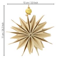 položky Papierové hviezdy s jutovým špagátom na slávnostnú dekoráciu