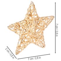položky Sada ozdobných hviezd z drôtu, dve veľkosti, 10 cm, 12 kusov