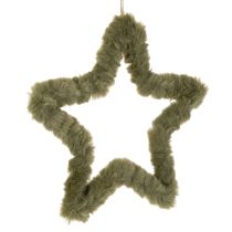 Článok Závesná hviezda, umelá kožušina, na dvere a okná, 30 cm, 3 kusy