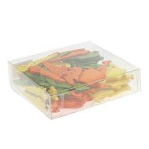 položky Bodová dekorácia z dreva s farebnými motívmi 4-6cm 72 ks