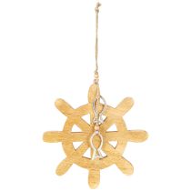 položky Drevená dekorácia volantu Prírodná ryba Strieborný záves Ø21,5cm