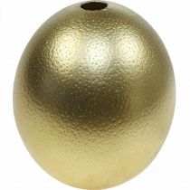 položky Dekorácia pštrosie vajíčko vyfúknuté Veľkonočná dekorácia zlatá Ø12cm V14cm