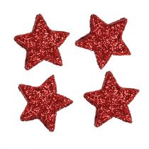 položky Bodová dekorácia hviezdičky červená 2,5cm sľuda 96ks
