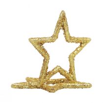 položky Bodová dekorácia vianočné hviezdy zlaté trblietky Ø4cm 120ks