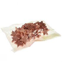 položky Bodová dekorácia Vianočné hviezdy sypané hviezdy ružové Ø4/5cm 40 ks