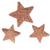 položky Bodová dekorácia Vianočné hviezdy sypané hviezdy ružové Ø4/5cm 40ks