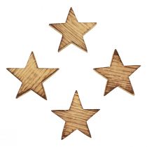 položky Bodová dekorácia Vianočné hviezdy flambované drevené hviezdy 5,5cm 12 ks