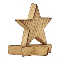 položky Bodová dekorácia Vianočné hviezdy flambované drevené hviezdy 5,5cm 12 ks