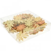 položky Dekorácia na stôl jesenné jesenné lístie rozptýlené dekorácie listy 4cm 72 ks