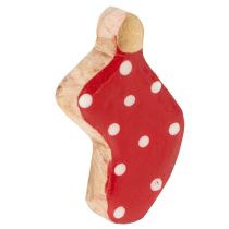 Článok Bodkované ponožky, vianočná dekorácia na stôl, 6 cm, 8 kusov