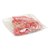 položky Drevené srdiečka ozdobný vešiak drevená dekorácia červená 6/8/10/12cm 16 ks