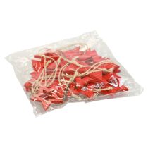 položky Drevená dekorácia hviezdy dekorácia vešiak drevená hviezda červená 6/8/10/12cm 16 ks