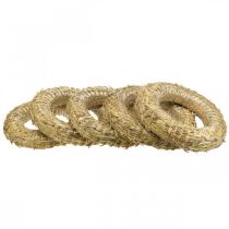 položky Slamený veniec Ø35cm prírodný - dekoratívny veniec na tvorenie a advent, sada 5 kusov