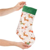 Článok Vianočná pančucha s motívom jazvečíka, 50 cm