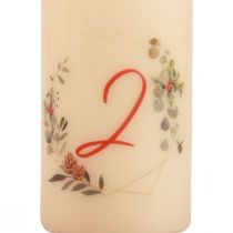 položky Sada adventných sviečok na veniec 1-4 krémové, vianočný motív, kvalita RAL, vyrobené v Nemecku, 130/70 mm, 4 ks