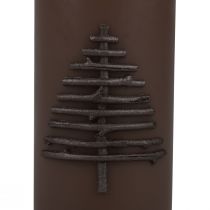 položky Vianočná sviečka sviečka Vianočná tmavohnedá 150/70mm