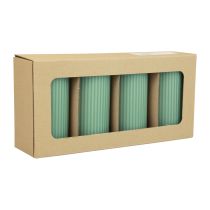 položky Pilier Candles Green Emerald Grooved Candles 70/130mm 4 ks