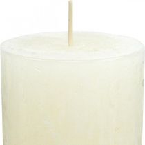 položky Stĺpové sviečky Rustikálne Farebné adventné sviečky biele 70/110mm 4ks