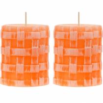 položky Stĺpové sviečky Rustic Orange 80/65 sviečky rustikálne voskové sviečky 2ks