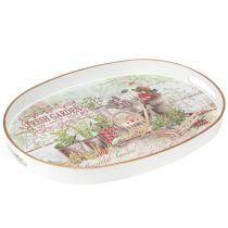 položky Oválny podnos s rúčkou Fresh Garden Vintage 39x27x3,5cm