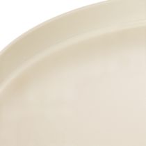 položky Okrúhly dekoratívny podnos v krémovej farbe, 30 cm, na stojane na dekoráciu stola