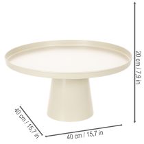 položky Dekoratívny okrúhly béžový tanier s výškou základne 40 cm