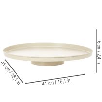 položky Dekoratívny kovový kvetinový tanier, okrúhly, 41 cm, na stolový stojan
