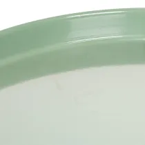 položky Okrúhly zelený dekoratívny tanier na stojane na aranžovanie stola, 30 cm