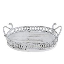 položky Oválny podnos s rúčkami 23cm x 17,5cm V7,5cm Biela