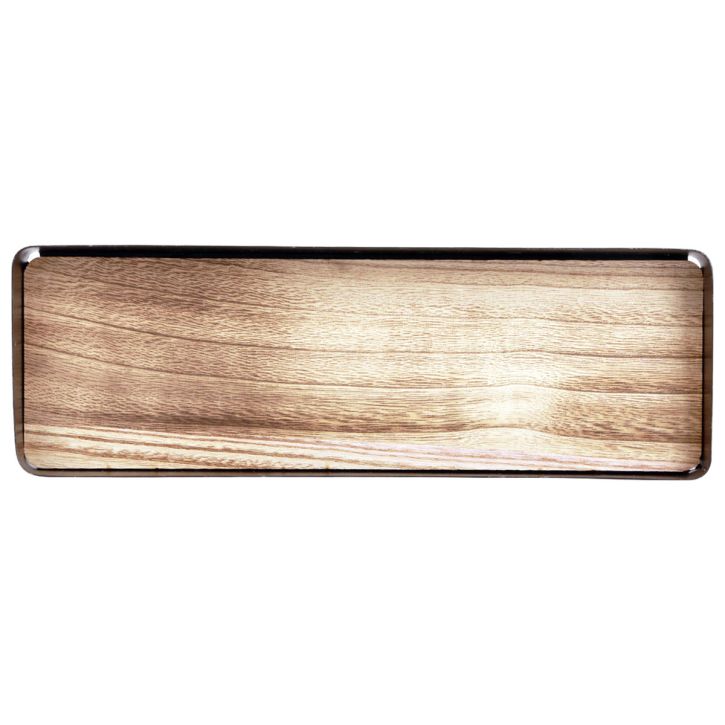 položky Dekoračný podnos kovový drevo kovový podnos drevený podstavec 40x13x3cm