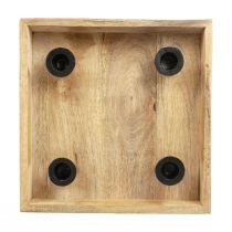 položky Podnos na sviečku drevený podnos na sviečky prírodný tyčový 24,5 cm