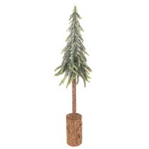 položky Umelá jedľa, ľadová povrchová úprava, s dreveným podstavcom, zimná dekorácia, 60 cm