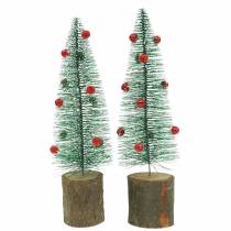 položky Vianočný stromček zelený zasnežený Ø6cm V20cm 4ks