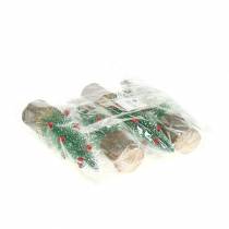 položky Vianočný stromček zelený zasnežený Ø6cm V20cm 4ks