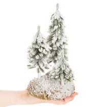 položky Zasnežené jedle, umelá zimná krajina pre vianočnú dedinku a dekoráciu stola, 29 cm