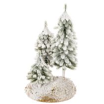 položky Zasnežené jedle, umelá zimná krajina pre vianočnú dedinku a dekoráciu stola, 29 cm