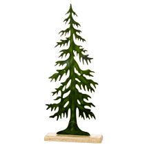 Článok Dekoratívna figúrka vianočného stromčeka, zelená, na drevenom podstavci, 60 cm