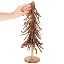 položky Vianočný stromček z vŕbových konárov na drevenom podstavci, 48 cm