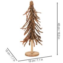 položky Vianočný stromček z vŕbových konárov na drevenom podstavci, 48 cm