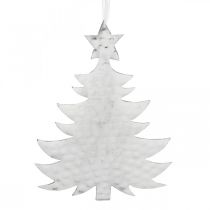 položky Prívesok na vianočný stromček, adventná dekorácia, kovová dekorácia na Vianoce, striebro 20,5×15,5cm