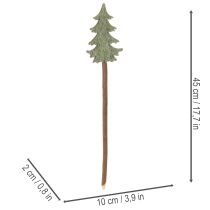 Článok Dekoratívny vianočný stromček na palici do kvetináčov a vysokých aranžmánov, 45 cm, 6 kusov