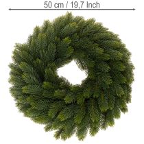 položky Veniec z umelých jedľových vetvičiek, zelený, okrúhly, 50 cm