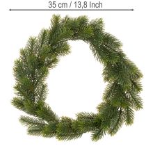položky Umelý jedľový zelený veniec na dekoráciu dverí, 35 cm